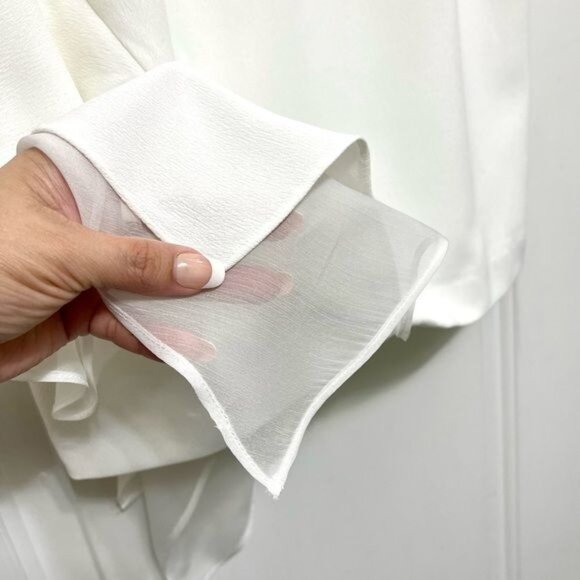 ADRIANNA PAPELL Asymmetrical-hem Halter Cocktail Dress in White Size 8 - Picture 6 of 9